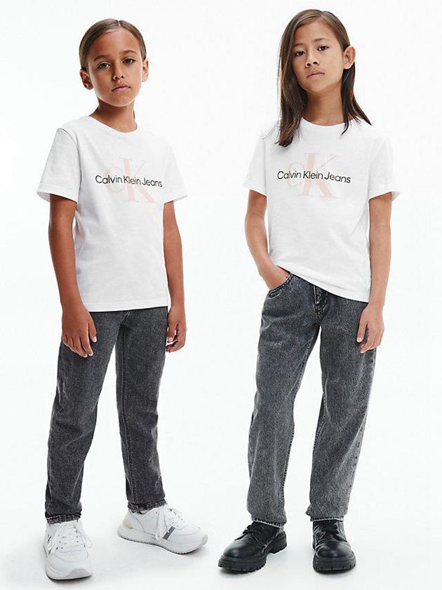 Calvin Klein USA Organic Cotton Logo Boys T-Shirt White 4897623-OX